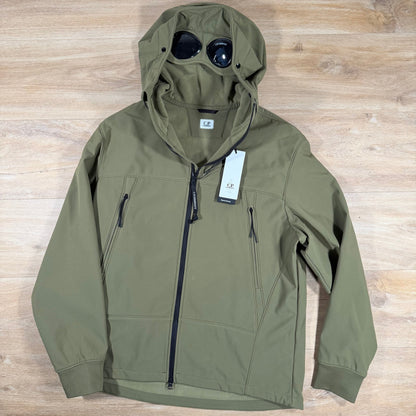 C.P. Company Shell-R Goggle Jacket in Elmwood Green