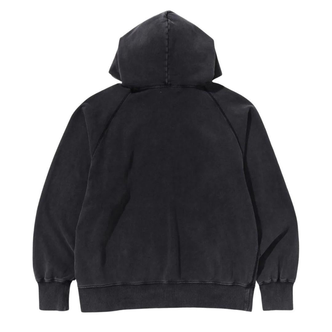BAPE EFFECT RELAXED FIT HOODIE WASHED BLACK