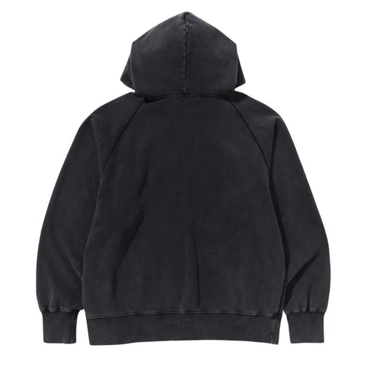 BAPE EFFECT RELAXED FIT HOODIE WASHED BLACK