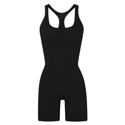 SKIMS OUTDOOR MID THIGH JUMPSUIT ONYX