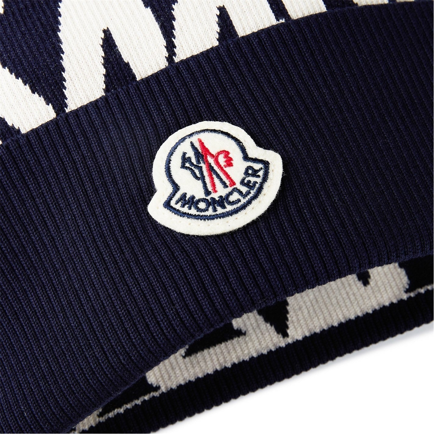Moncler Logo Ribbed Knit Beanie