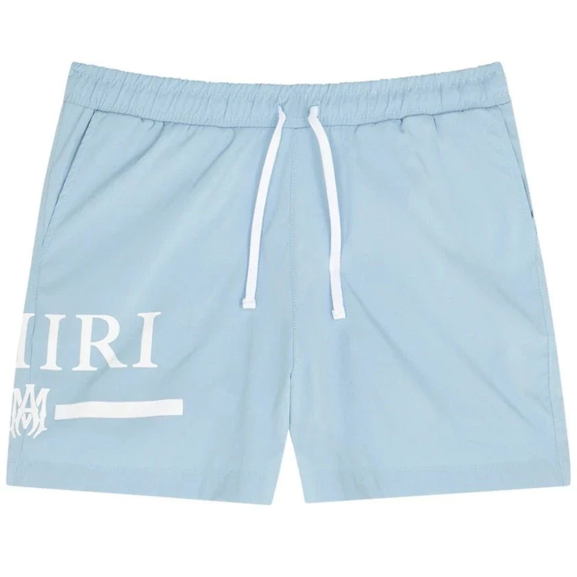 Kids Amiri Blue Logo Swimshorts