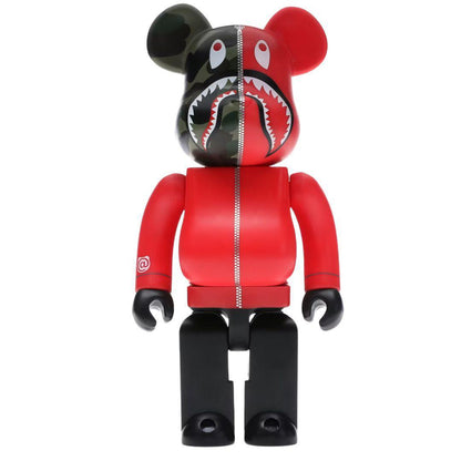 BEARBRICK X BAPE 1ST CAMO SHARK 400% RED