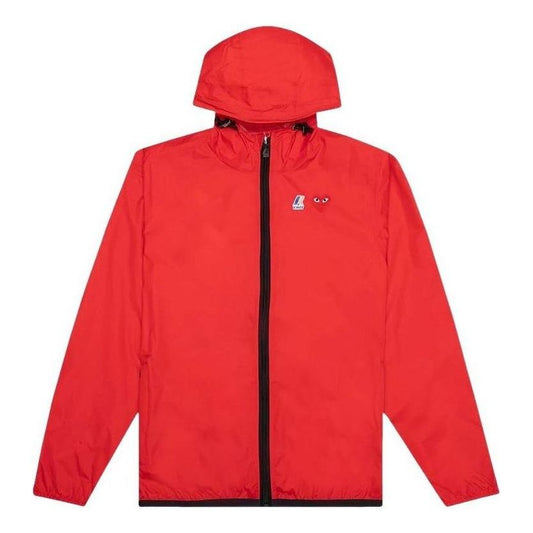 COMME des GARCONS PLAY FW25 x K Way Full Zip Jacket 'Red' AZ-J501-051-2