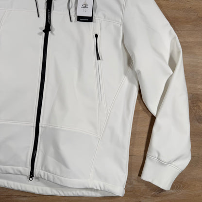 C.P. Company Shell-R Goggle Jacket in Gauze White