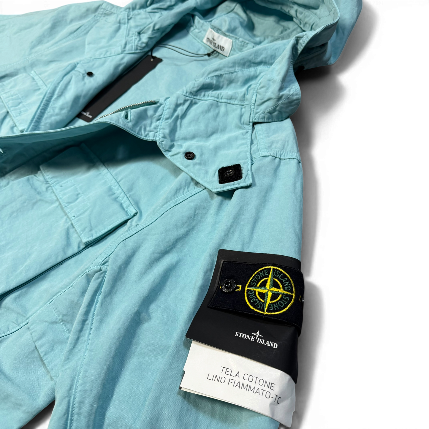 Stone Island Tela Cotone Lino Fiammato-TC
