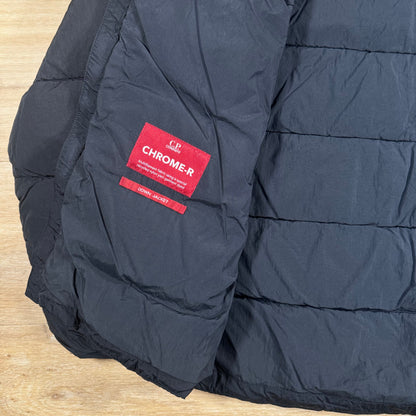 C.P. Company Chrome-R Goggle Down Jacket in Navy