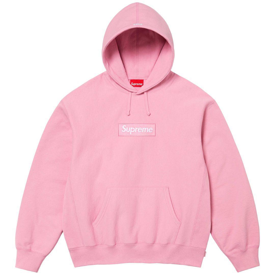 SUPREME BOX LOGO HOODIE PINK FW24
