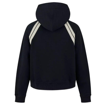 PALM ANGELS CURVED LOGO TRACK HOODIE BLACK