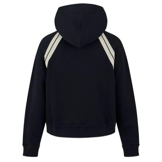PALM ANGELS CURVED LOGO TRACK HOODIE BLACK