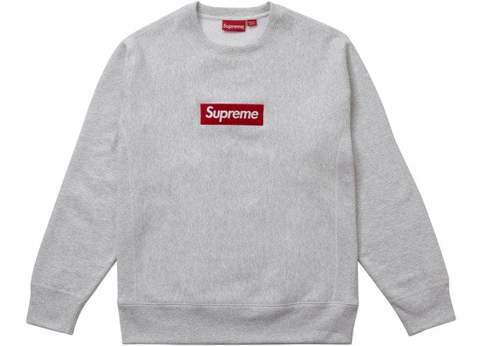 SUPREME BOX LOGO CREWNECK (FW18) GREY/RED