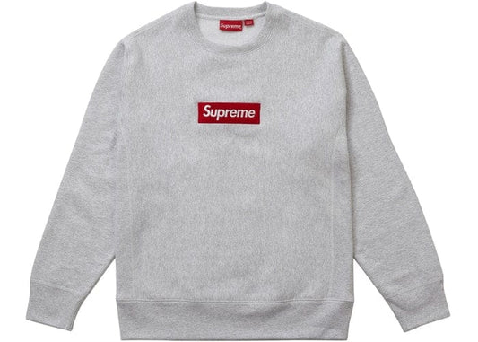 SUPREME BOX LOGO CREWNECK (FW18) GREY/RED