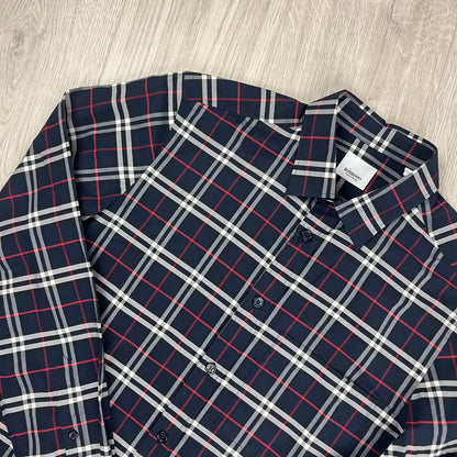 Burberry Check Shirt - Navy