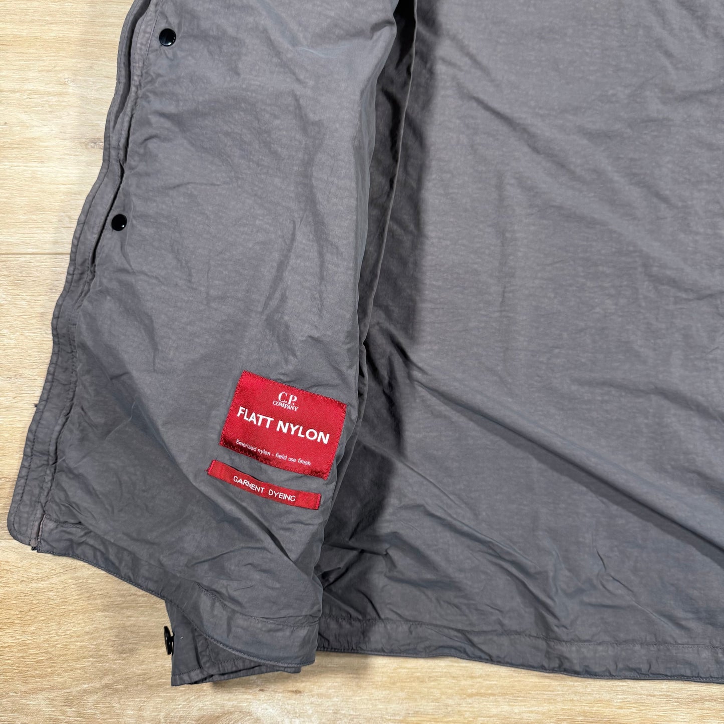CP Company Flatt Nylon Hooded Lens Overshirt in Violet