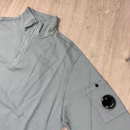 CP Company Light Fleece Zip Sweatshirt - Silver Blue