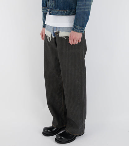 U Pinstripe Print Jeans Blue/Black