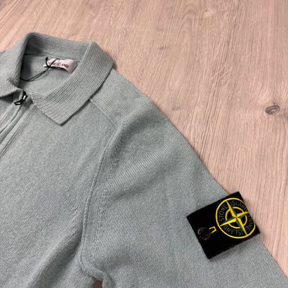 Stone Island Knit Zip Fleece - Sky Blue