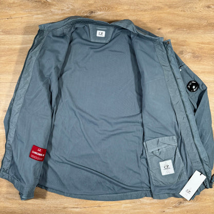 CP Company Chrome-R Lens Overshirt in Stormy Weather - Blue