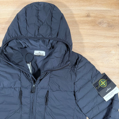 Stone Island Seamless Tunnel Nylon Down-TC Hooded Jacket in Navy