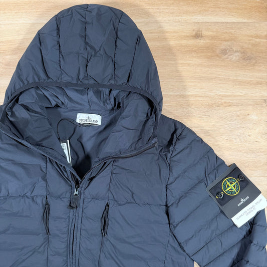 Stone Island Seamless Tunnel Nylon Down-TC Hooded Jacket in Navy