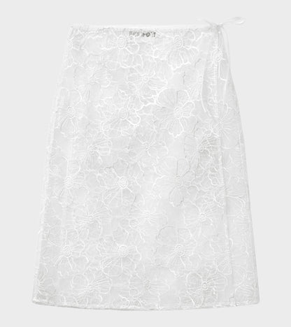 Alba Long Skirt White