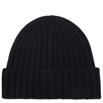 Amiri Black Cashmere Script Beanie