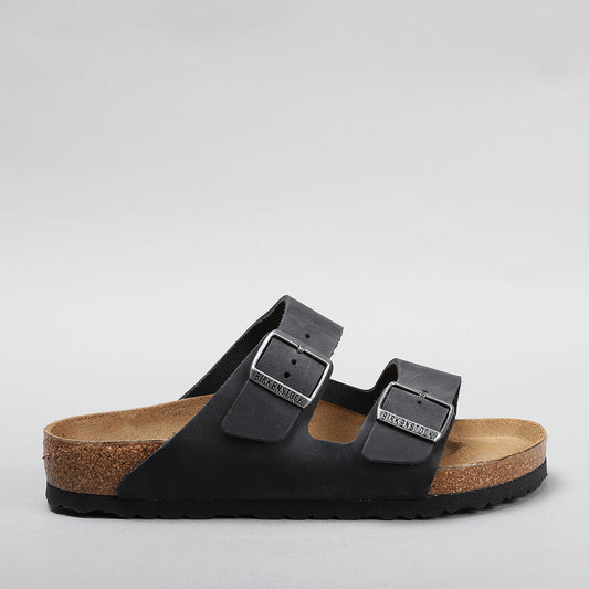 BIRKENSTOCK - ARIZONA 552111 - BLACK WAXY OILED LEATHER