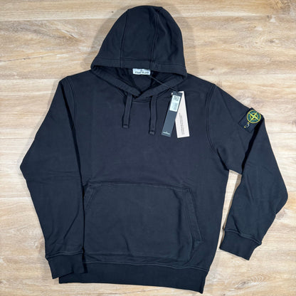 Stone Island Pullover Fleece Hoodie in Black