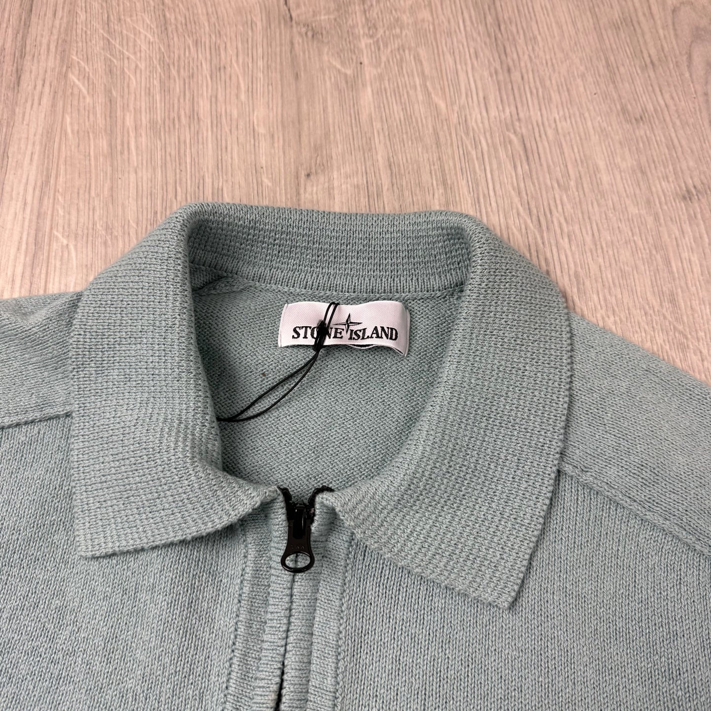 Stone Island Knit Zip Fleece - Sky Blue