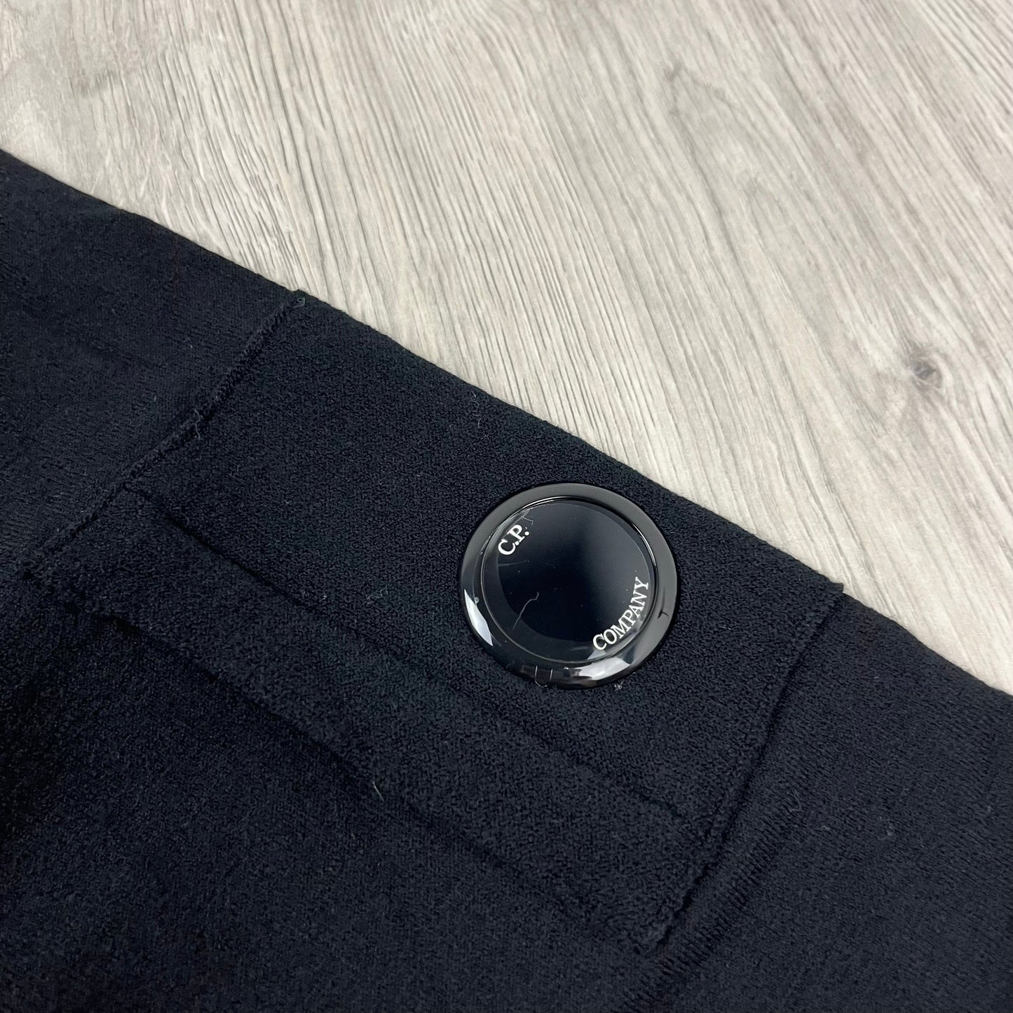 CP Company Wool Knit Polo - Black