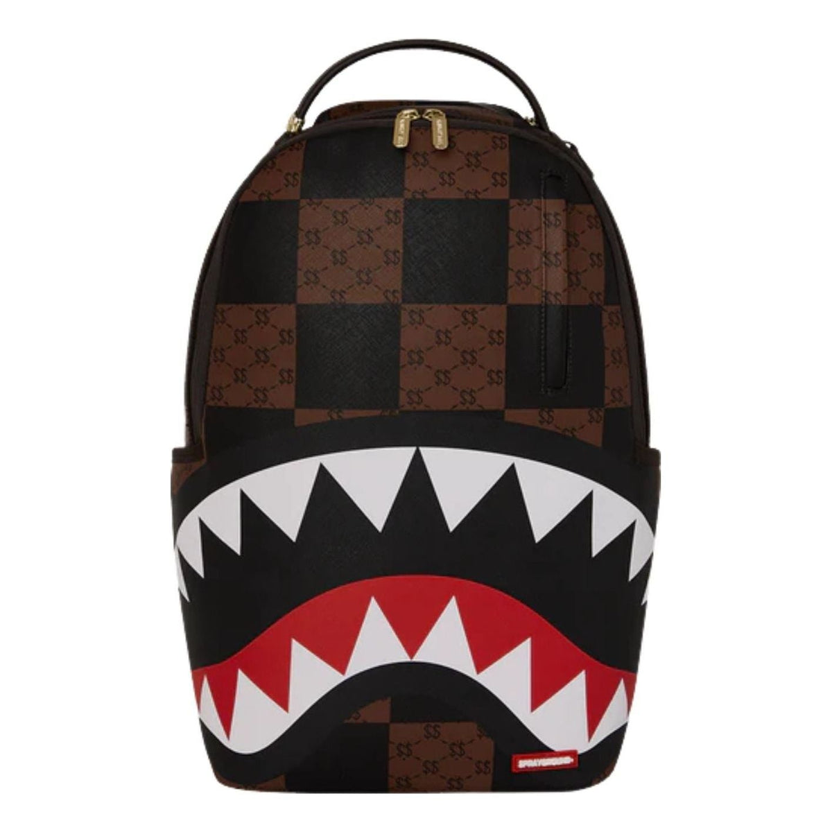 Sprayground That Big Check Shark Backpack 'Brown Black' B6263