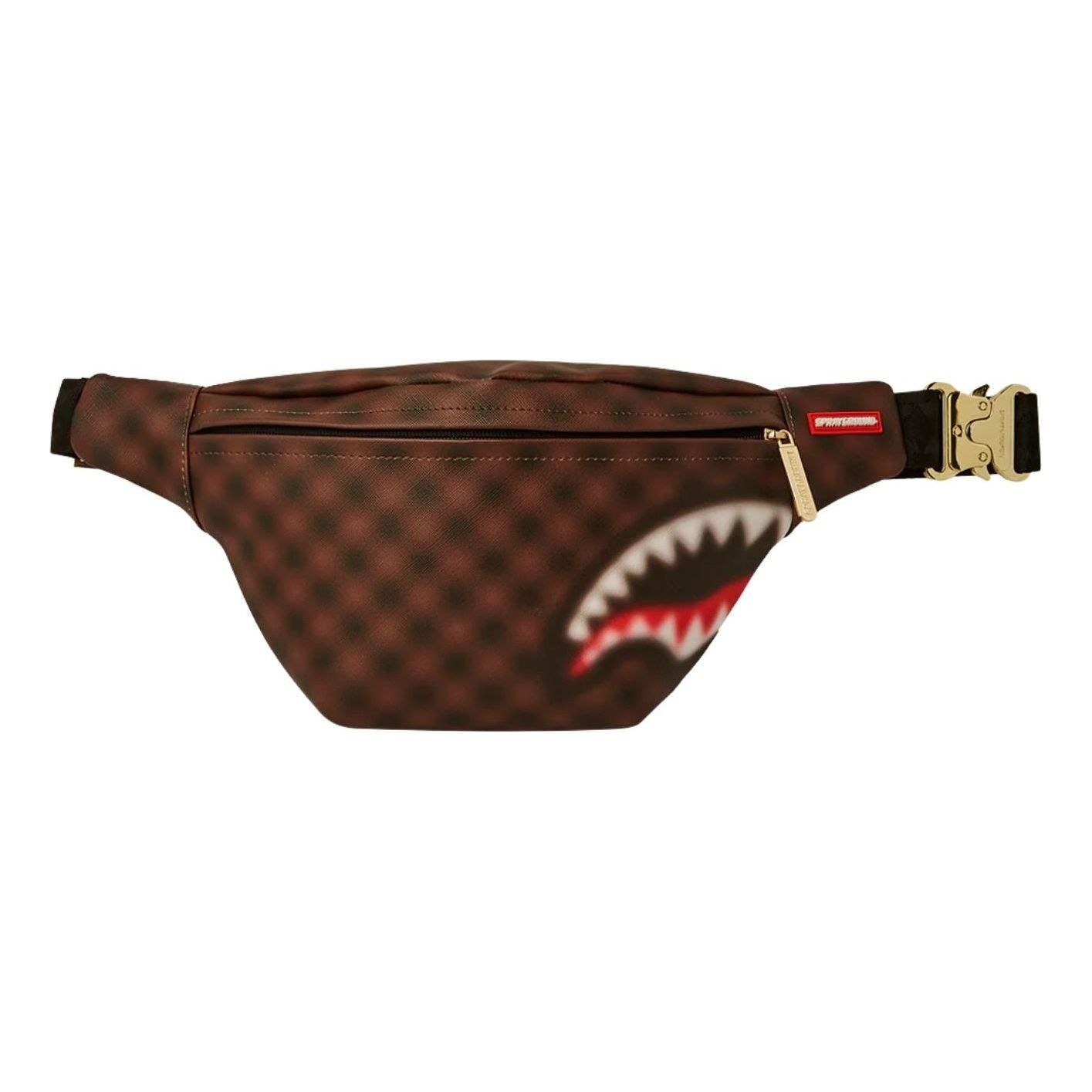 Sprayground Sharks In Paris Blur Effect Savvy Crossbody 'Black Brown' B6850