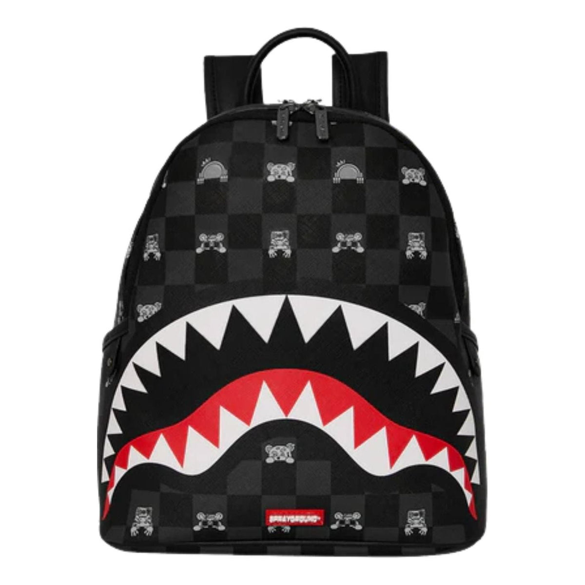 Sprayground Gray Peeking Character Check Savage Backpack 'Black' B8908