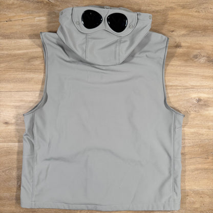 C.P. Company Shell-R Goggle Gilet in London Fog - Grey