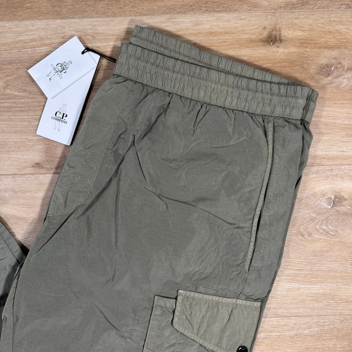 C.P. Company Chrome-R Lens Cargo Pants in Fungi Grey