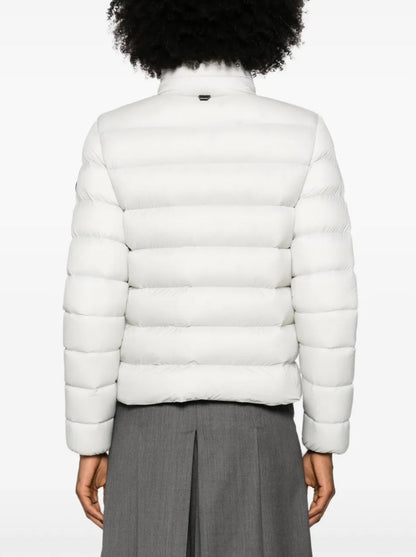 GUBBINO MONCLER DONNA BIANCO CON SCRITTA NERA
