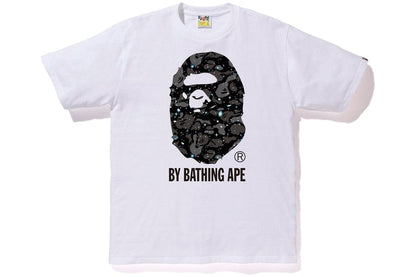 BAPE SPACE CAMO BIG APE HEAD TEE WHITE