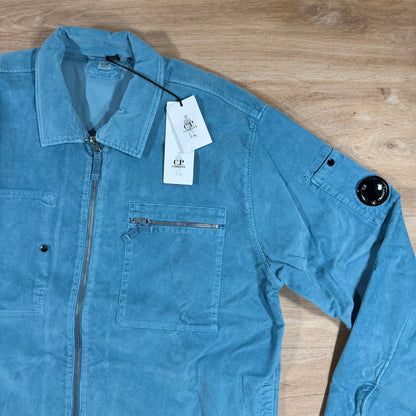 C.P. Company Corduroy Lens Overshirt in Aegean Blue