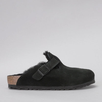 BIRKENSTOCK - BOSTON CLOGS - SHEARLING BLACK