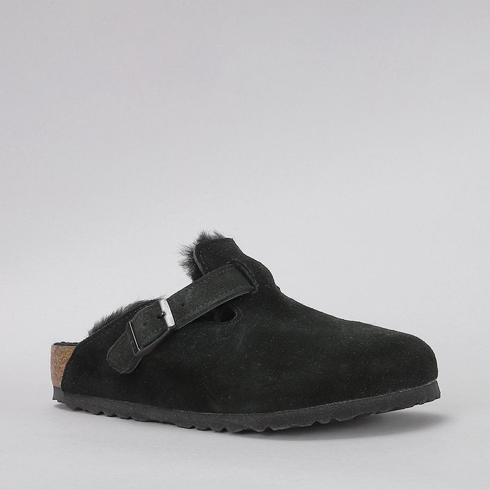 BIRKENSTOCK - BOSTON CLOGS - SHEARLING BLACK