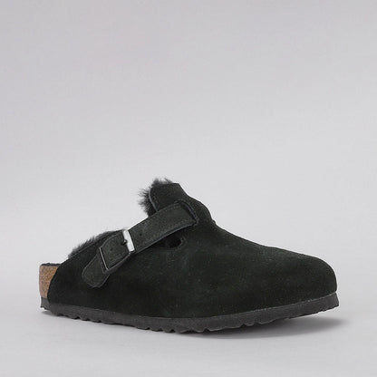 BIRKENSTOCK - BOSTON CLOGS - SHEARLING BLACK