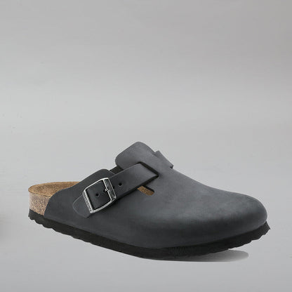 BIRKENSTOCK - BOSTON CLOGS 59461 - BLACK OILED LEATHER