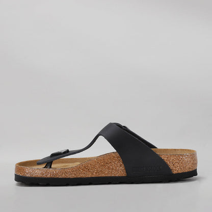 BIRKENSTOCK - GIZEH 845251 - BLACK OILED LEATHER