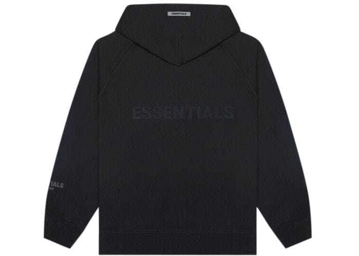 ESSENTIALS FOG 3D SILICON ZIP UP HOODIE BLACK