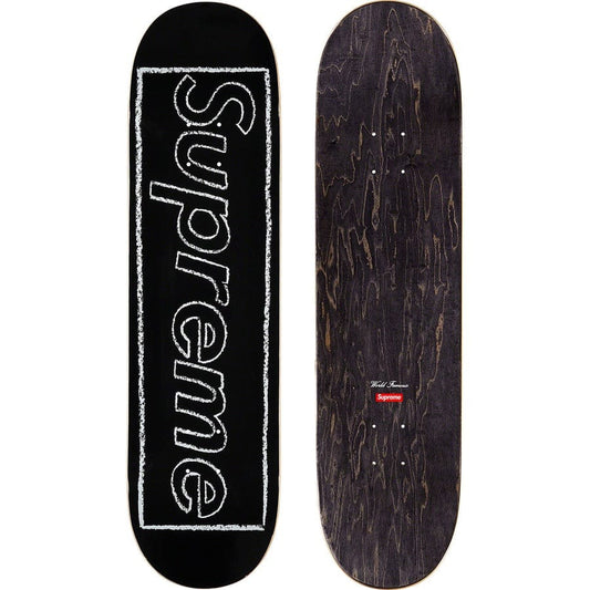 SUPREME KAWS CHALK LOGO SKATEBOARD DECK BLACK