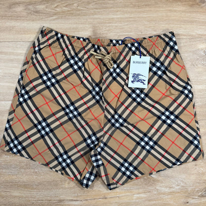 Burberry Check Swim Shorts in Sand