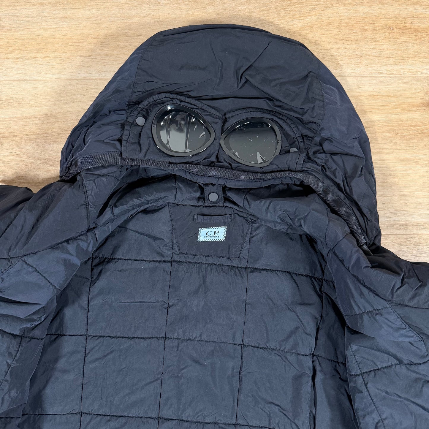 C.P. Company Chrome-R Padded Goggle Jacket in Navy