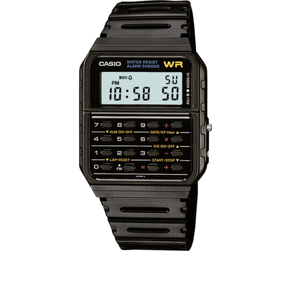 CASIO Waterproof Mens Black Digital CA53W-1