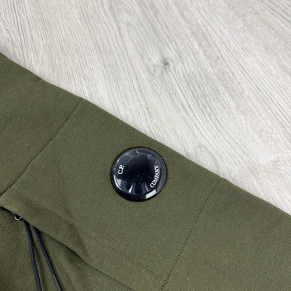 CP Company Raised Fleece Hoodie - Ivy Green