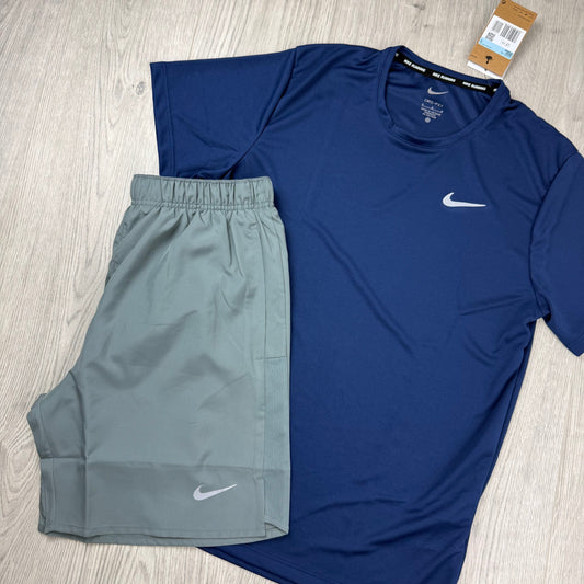 Nike 'Miler' Set - Navy/Smoke Grey